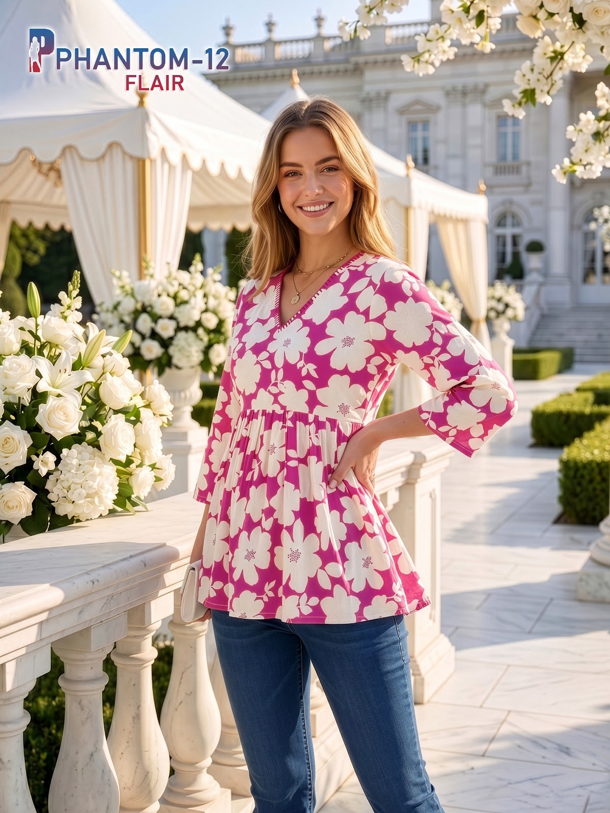 Phantom Flair Prmnt Rayon Stylish Short Tops Wholesale Price