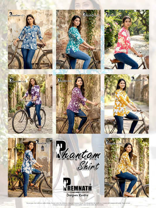 Phantom Shirt Premnath Rayon Short Kurtis Wholesaler India
