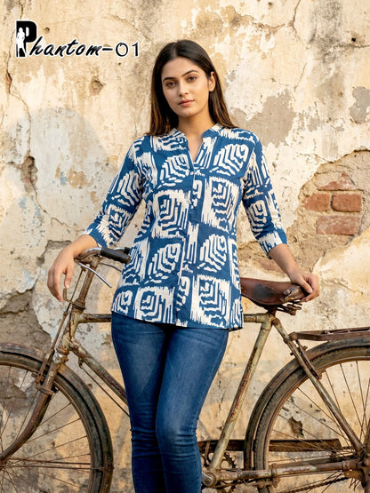 Phantom Shirt Premnath Rayon Short Kurtis Wholesaler India