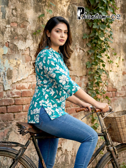 Phantom Shirt Premnath Rayon Short Kurtis Wholesaler India