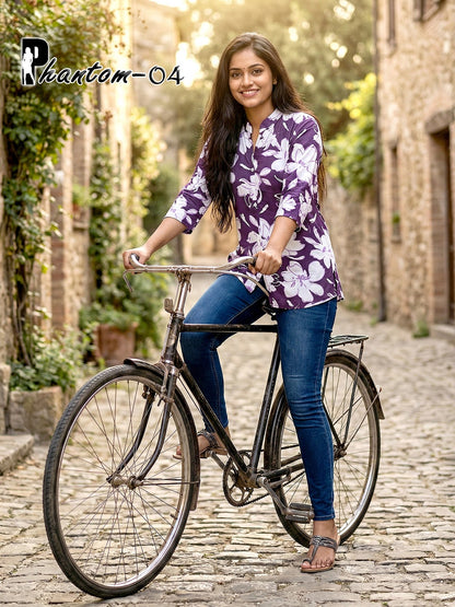 Phantom Shirt Premnath Rayon Short Kurtis Wholesaler India