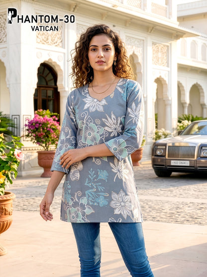Phantom Vatican Prmnt Vatican Short Kurtis Wholesaler Gujarat