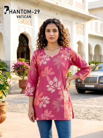 Phantom Vatican Prmnt Vatican Short Kurtis Wholesaler Gujarat