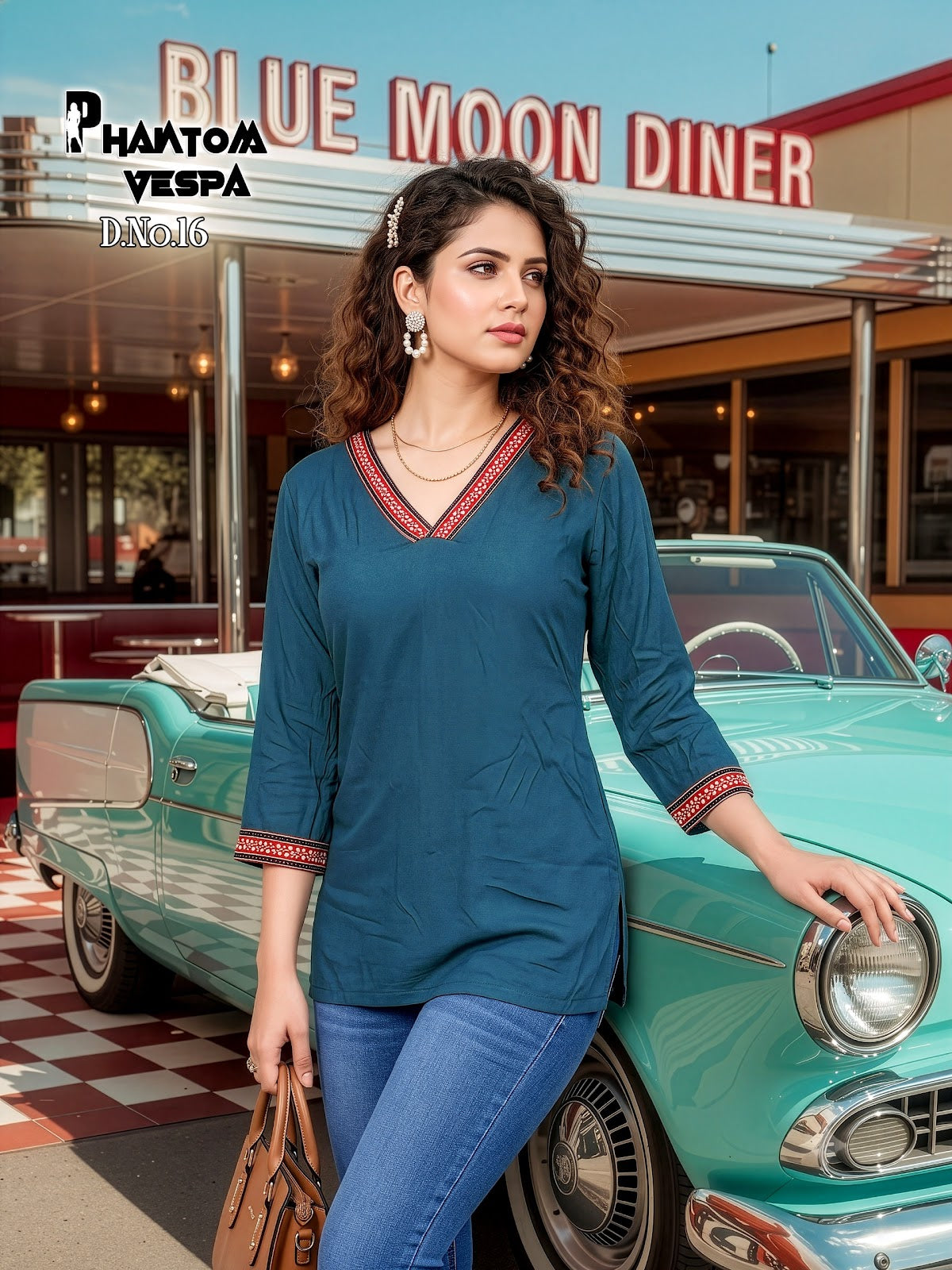 Phantom Vespa Prmnt Rayon Short Kurtis Manufacturer India