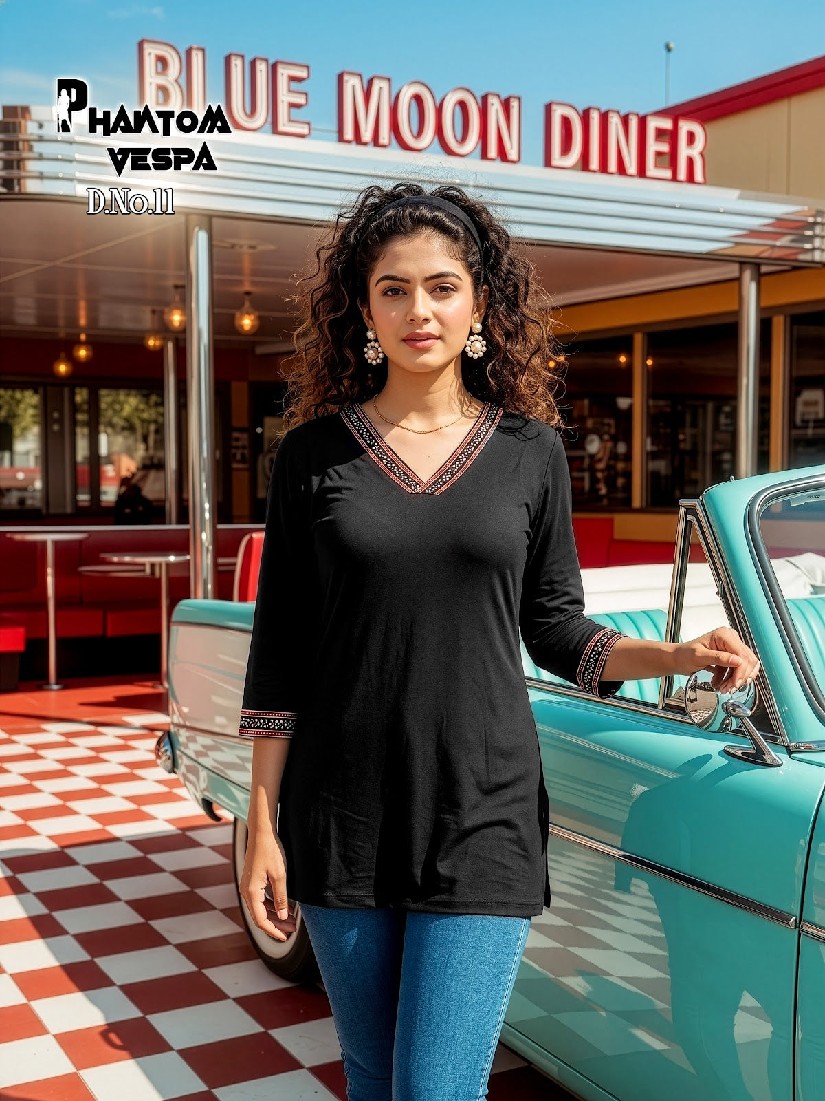 Phantom Vespa Prmnt Rayon Short Kurtis Manufacturer India