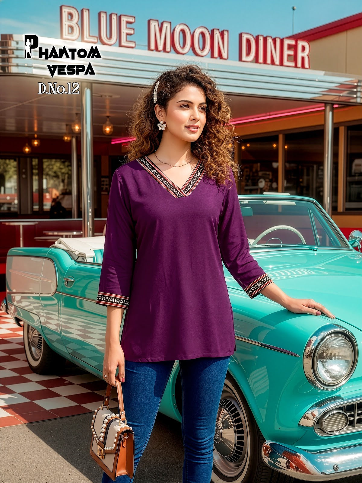 Phantom Vespa Prmnt Rayon Short Kurtis Manufacturer India