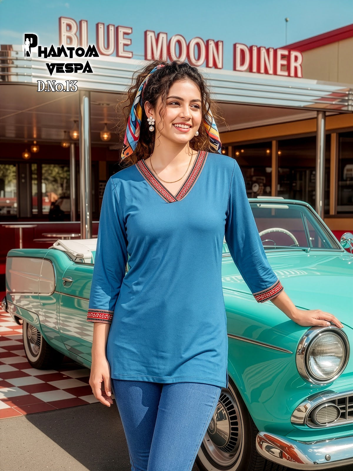 Phantom Vespa Prmnt Rayon Short Kurtis Manufacturer India