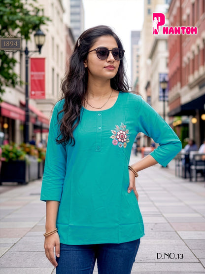 Phantom Vol 7 Prmnt Rayon Short Kurtis Wholesale Price