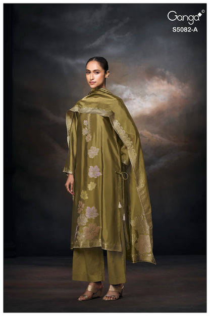 Phiona S5082 Ganga Woven Silk Plazzo Style Suits Wholesale Price