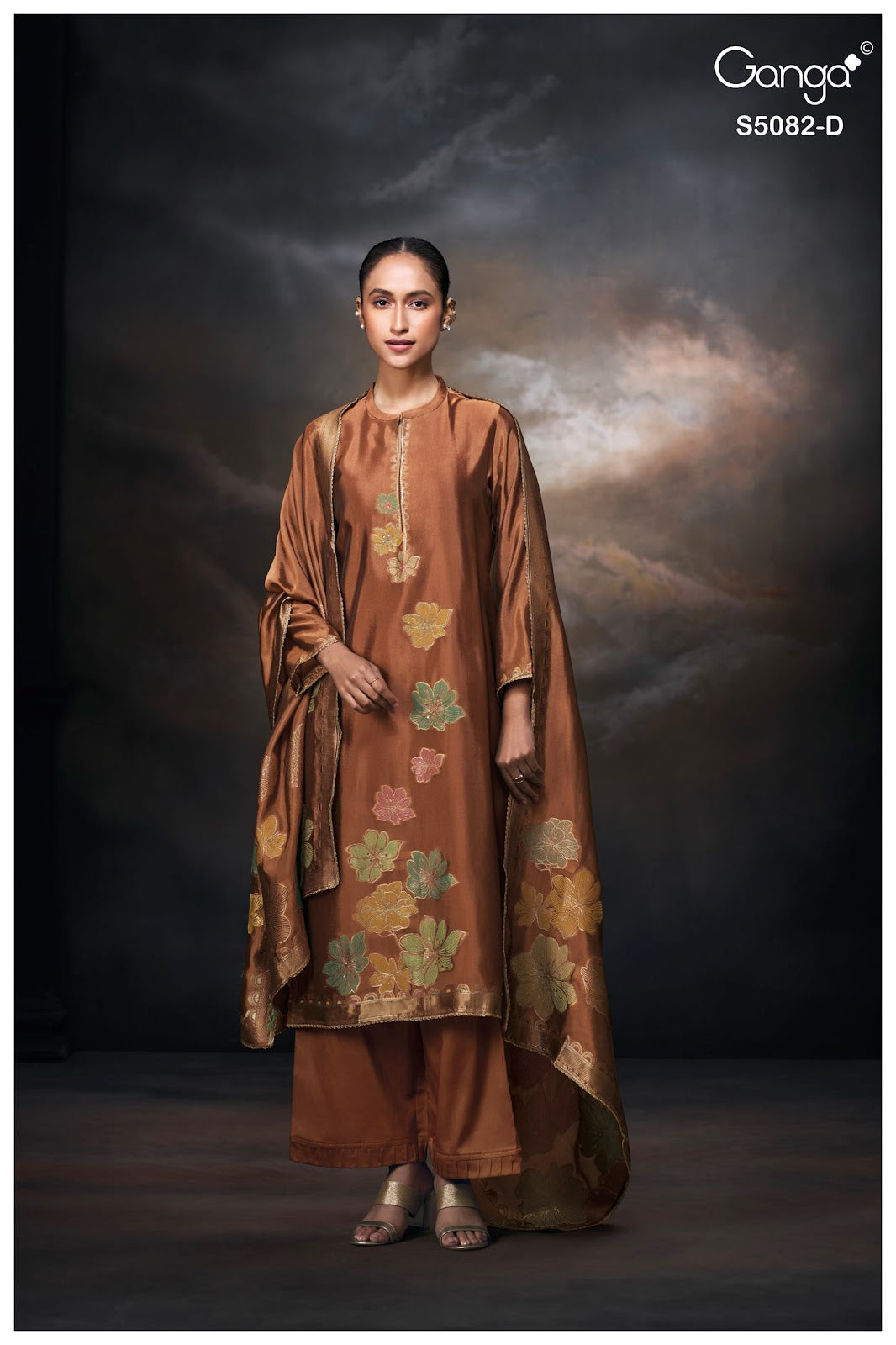 Phiona S5082 Ganga Woven Silk Plazzo Style Suits Wholesale Price