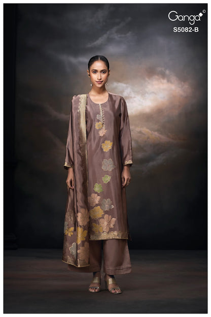 Phiona S5082 Ganga Woven Silk Plazzo Style Suits Wholesale Price