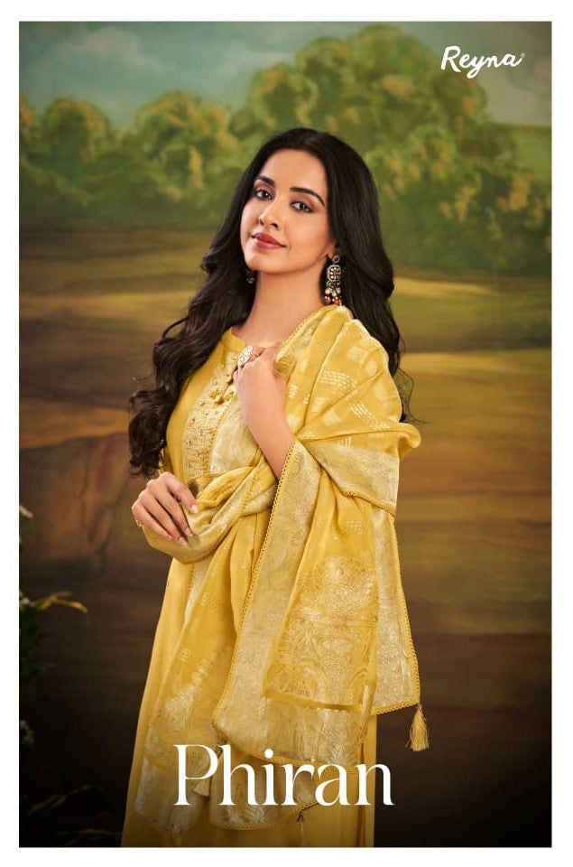 Phiran Reyna Silk Jacquard Pant Style Suits Manufacturer India