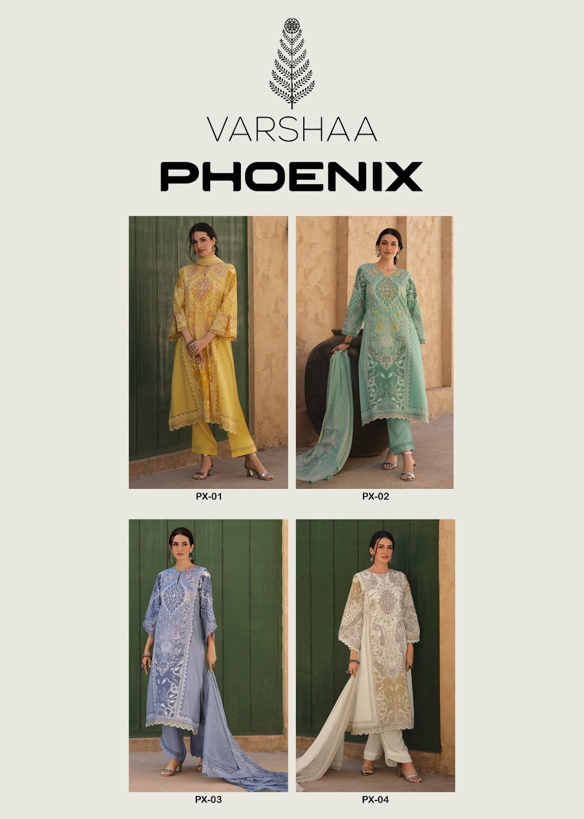 Phoenix Varshaa Pure Cotton Pant Style Suits Wholesale Price