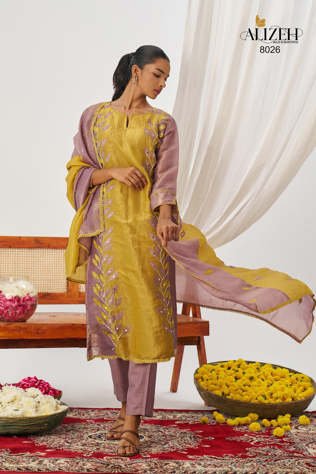 Phool Alizeh Crush Readymade Pant Style Suits Exporter India