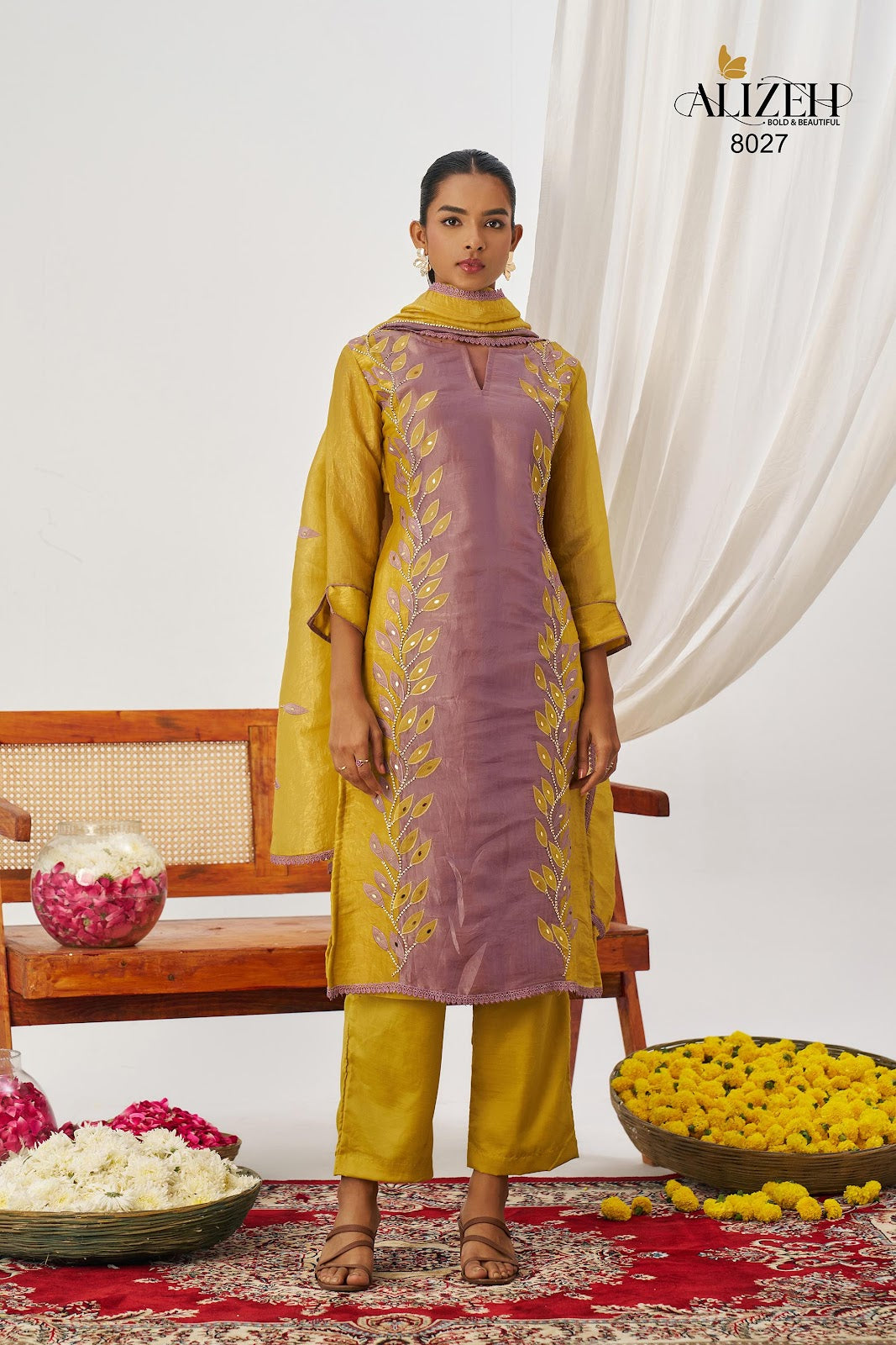 Phool Alizeh Crush Readymade Pant Style Suits Exporter India