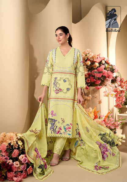 Phool Drama Sahiba Cotton Plazzo Style Suits Wholesaler Ahmedabad