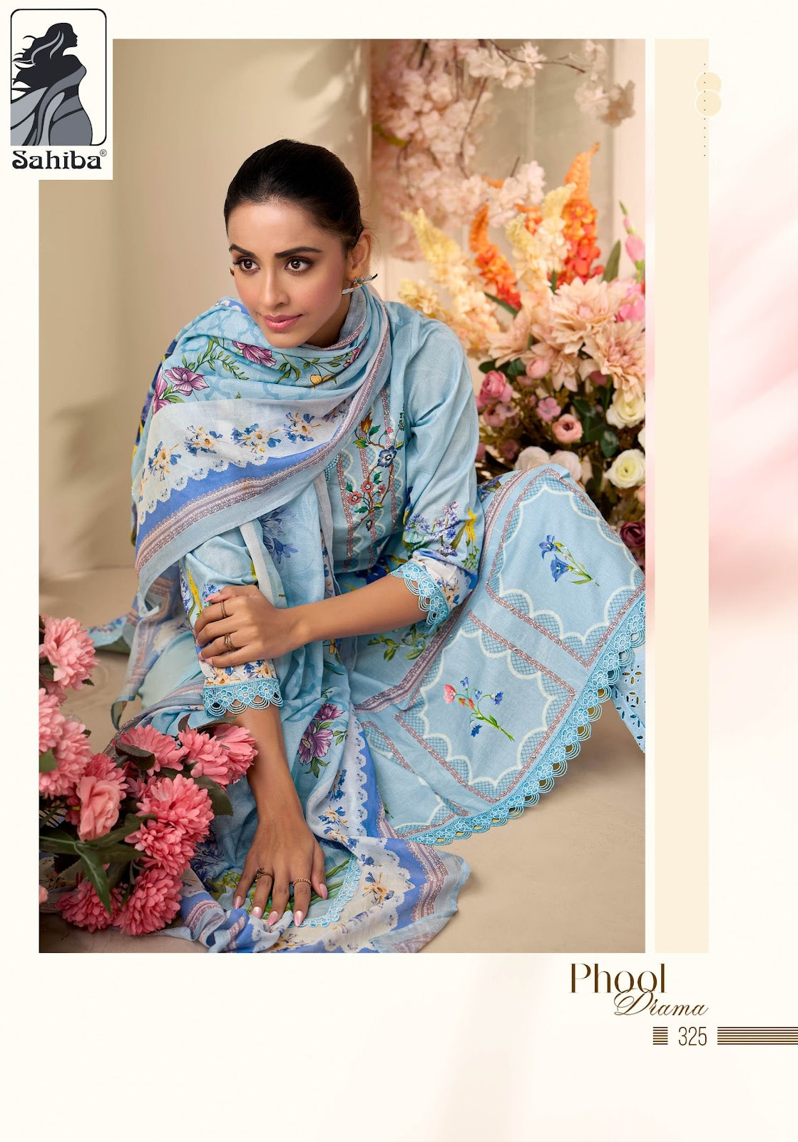 Phool Drama Sahiba Cotton Plazzo Style Suits Wholesaler Ahmedabad
