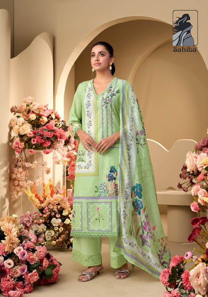 Phool Drama Sahiba Cotton Plazzo Style Suits Wholesaler Ahmedabad