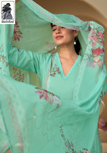 Phool Drama Sahiba Cotton Plazzo Style Suits Wholesaler Ahmedabad
