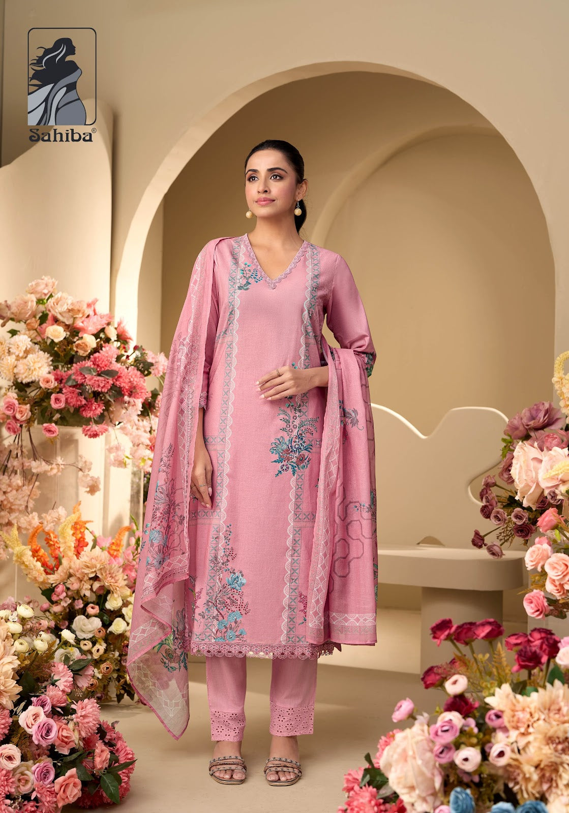 Phool Drama Sahiba Cotton Plazzo Style Suits Wholesaler Ahmedabad
