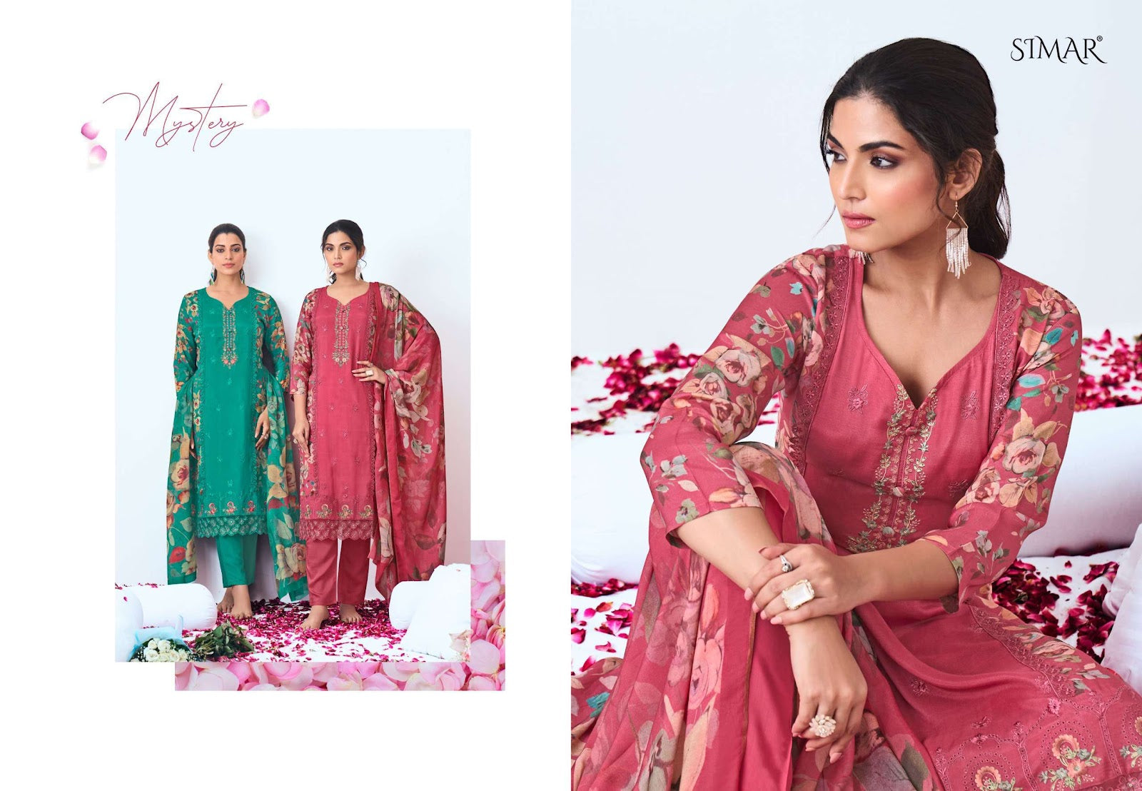 Phoolika Simar Viscose Muslin Pant Style Suits Supplier India