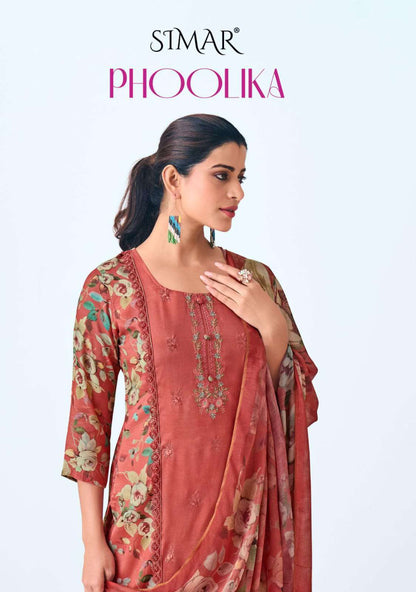Phoolika Simar Viscose Muslin Pant Style Suits Supplier India
