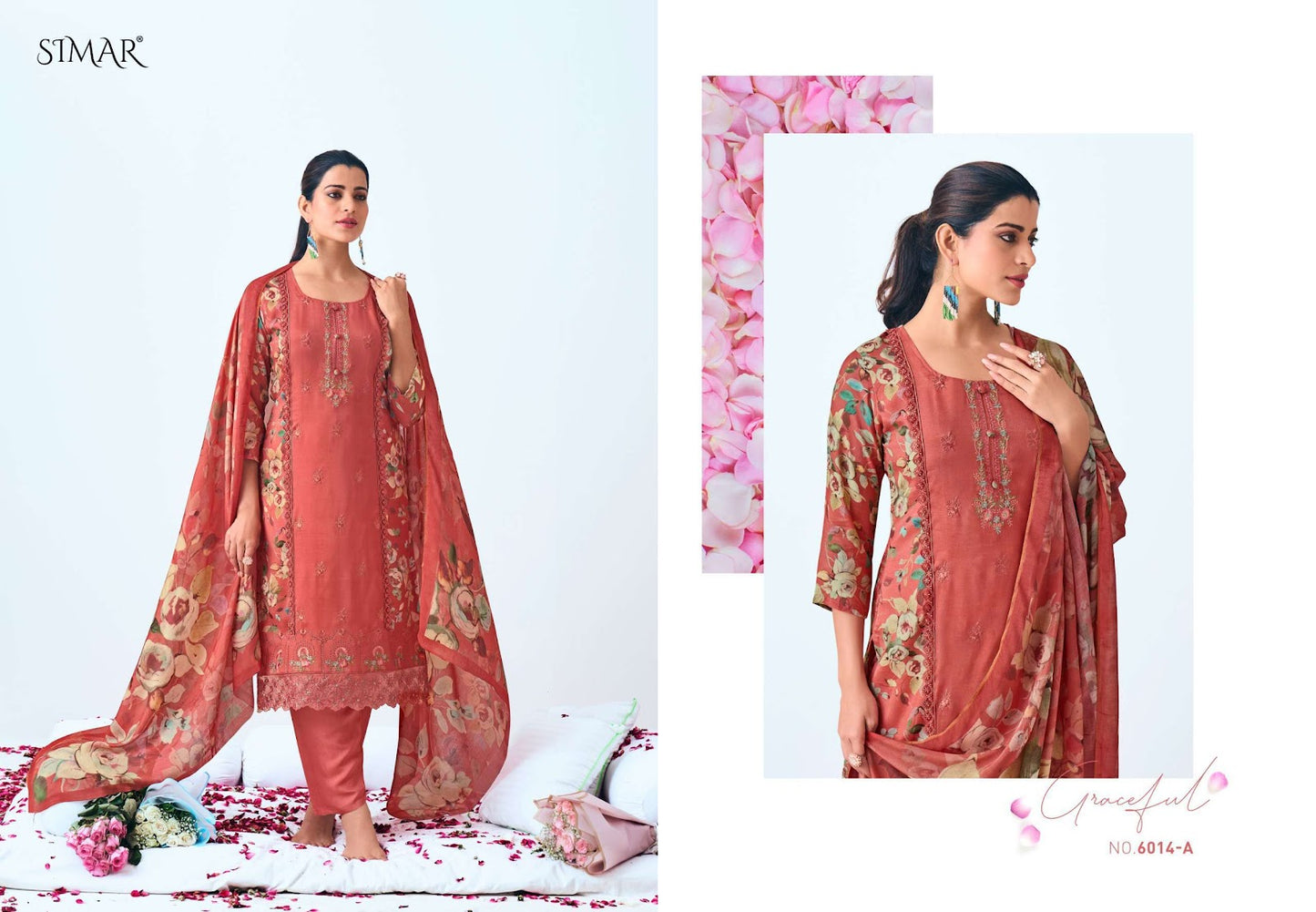 Phoolika Simar Viscose Muslin Pant Style Suits Supplier India