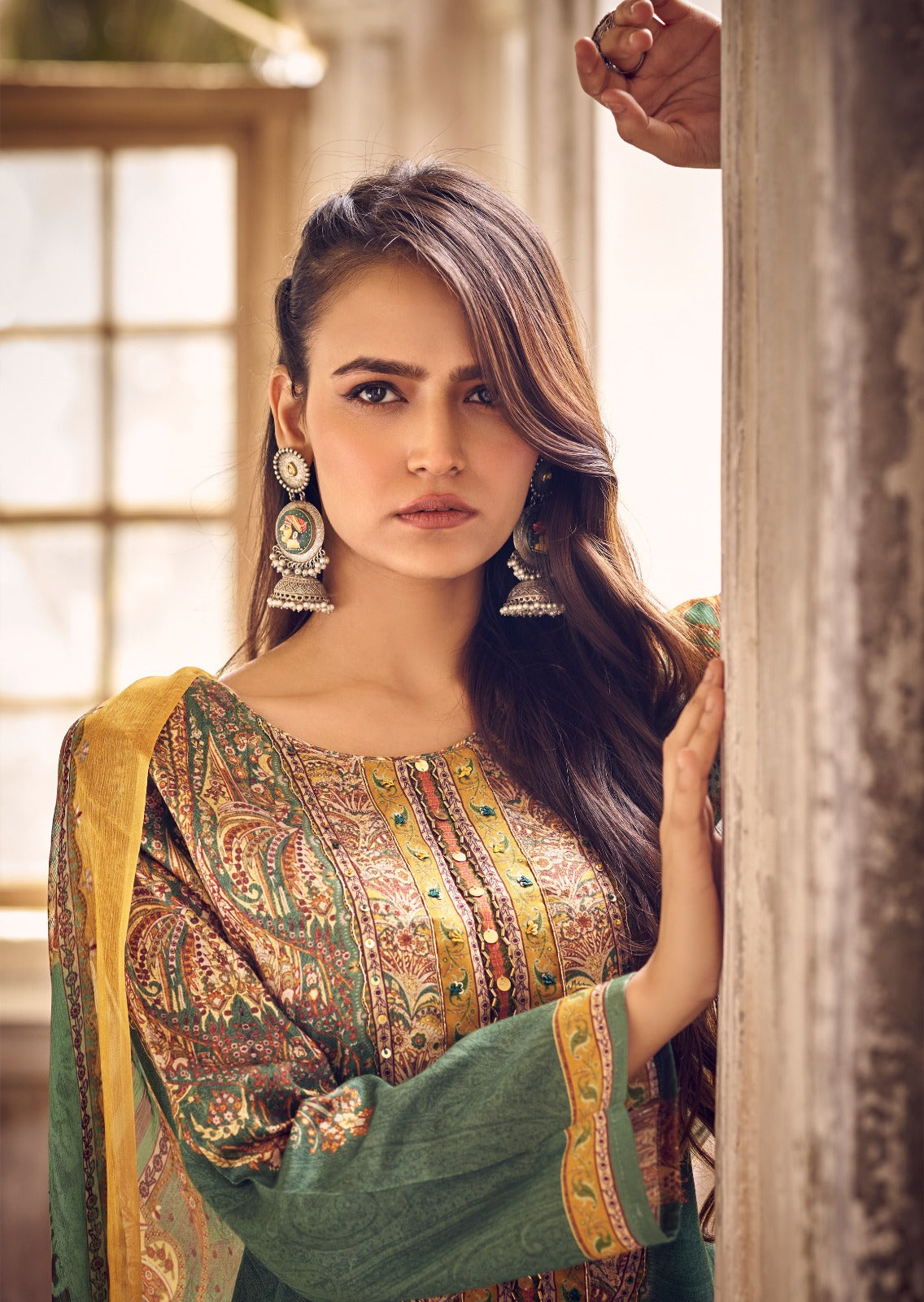 Phulkari Mannrasiya Jam Cotton Pant Style Suits Exporter Ahmedabad