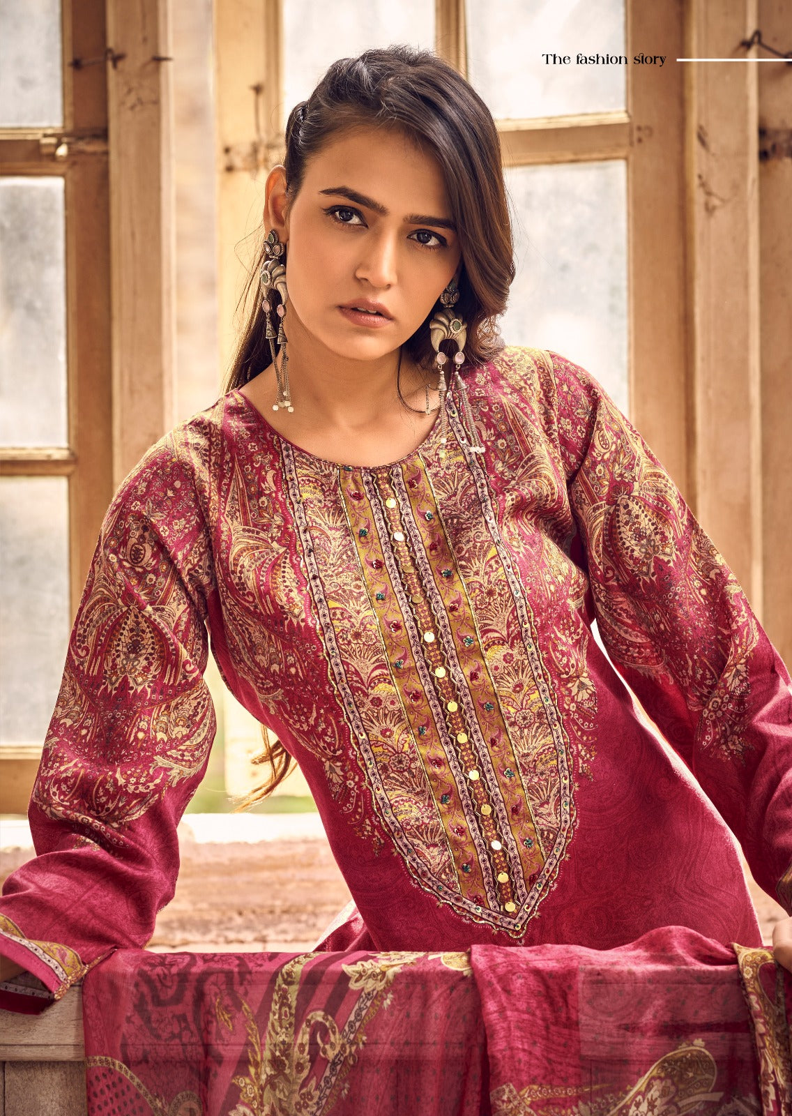 Phulkari Mannrasiya Jam Cotton Pant Style Suits Exporter Ahmedabad