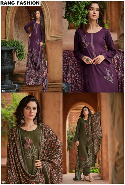 Phulkari Rang Fashion Pashmina Suits Supplier Gujarat