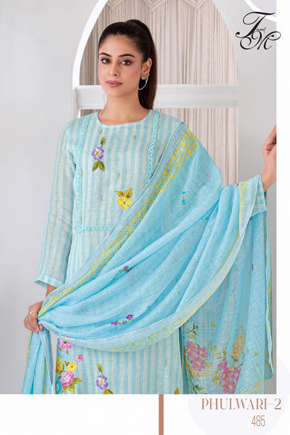 Phulwari 2 Tm Linen Pant Style Suits Supplier Gujarat