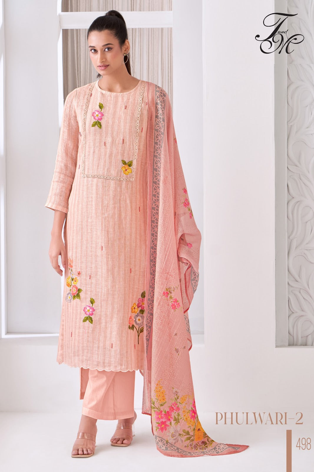 Phulwari 2 Tm Linen Pant Style Suits Supplier Gujarat