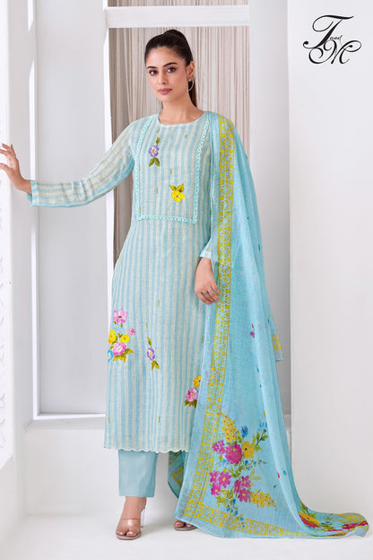 Phulwari 2 Tm Linen Pant Style Suits Supplier Gujarat