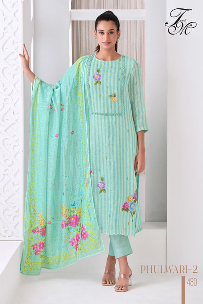 Phulwari 2 Tm Linen Pant Style Suits Supplier Gujarat