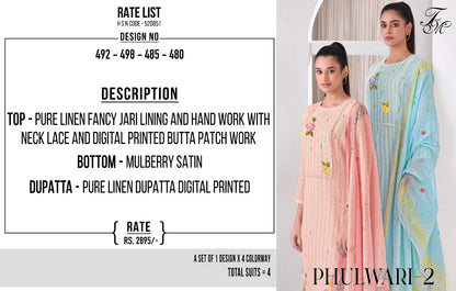 Phulwari 2 Tm Linen Pant Style Suits Supplier Gujarat