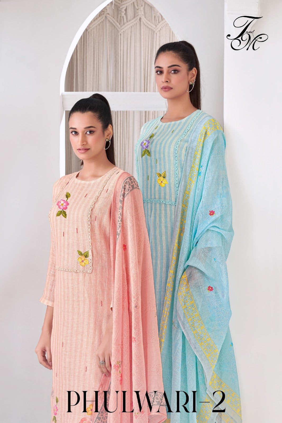 Phulwari 2 Tm Linen Pant Style Suits Supplier Gujarat