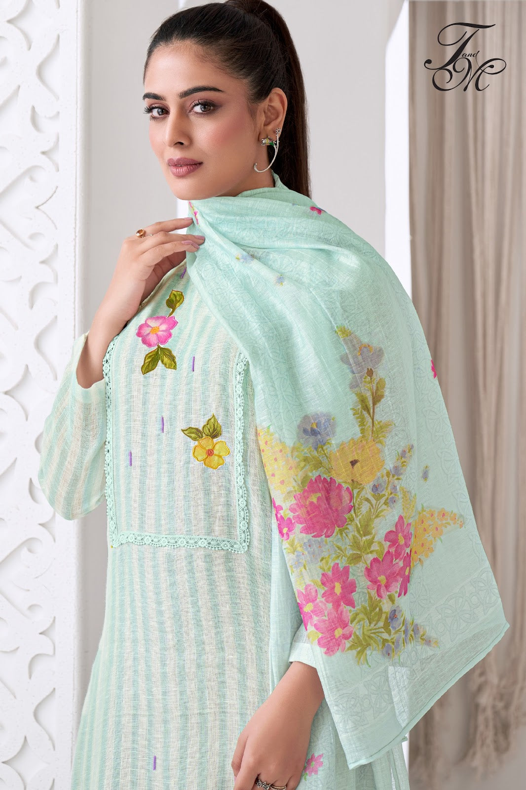 Phulwari 2 Tm Linen Pant Style Suits Supplier Gujarat