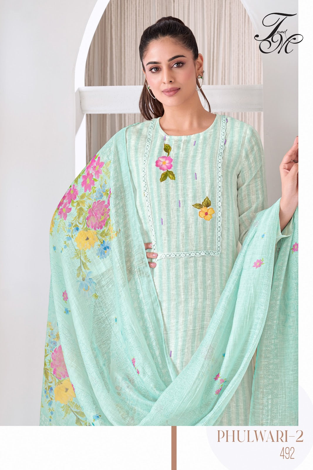 Phulwari 2 Tm Linen Pant Style Suits Supplier Gujarat