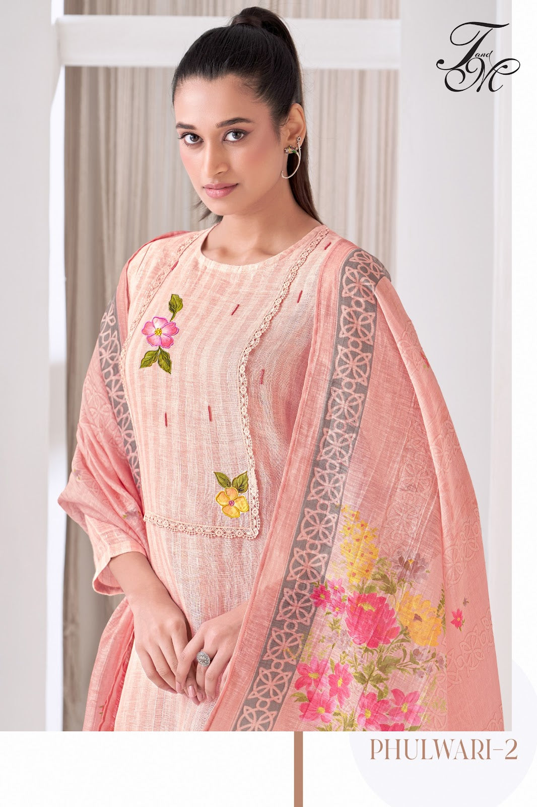 Phulwari 2 Tm Linen Pant Style Suits Supplier Gujarat