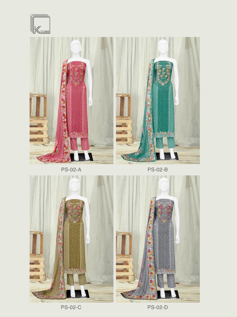 Phulwari K Cube Pashmina Suits Exporter Gujarat