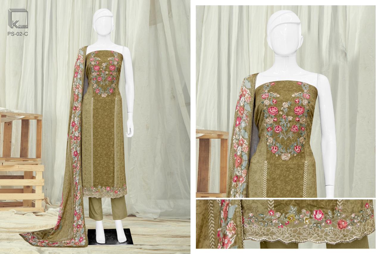 Phulwari K Cube Pashmina Suits Exporter Gujarat