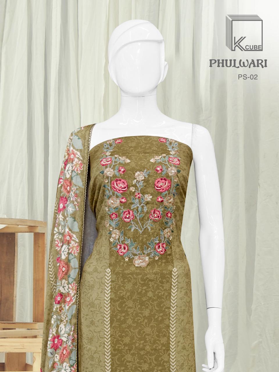 Phulwari K Cube Pashmina Suits Exporter Gujarat