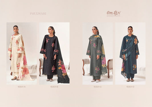 Phulwari Omtex Lawn Cotton Pant Style Suits Wholesale Rate