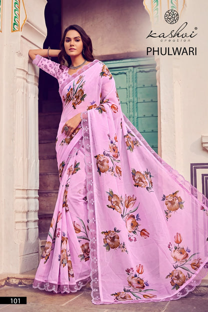 Phulwari Vol 1 Kashvi Creation Weightless Sarees Wholesaler Gujarat