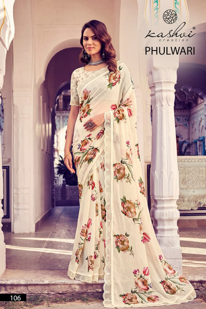 Phulwari Vol 1 Kashvi Creation Weightless Sarees Wholesaler Gujarat