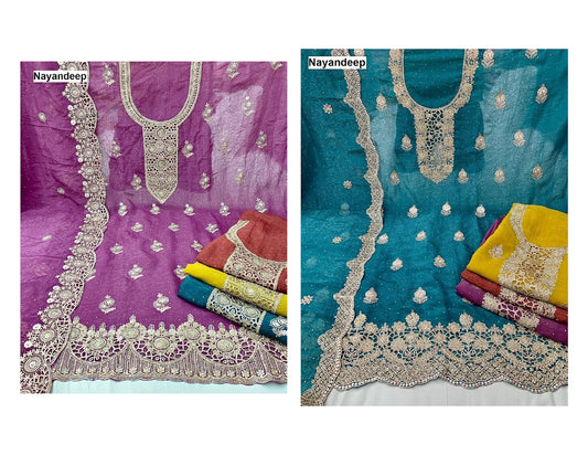 Pickle Ball Nayandeep Silk Salwar Suits Manufacturer