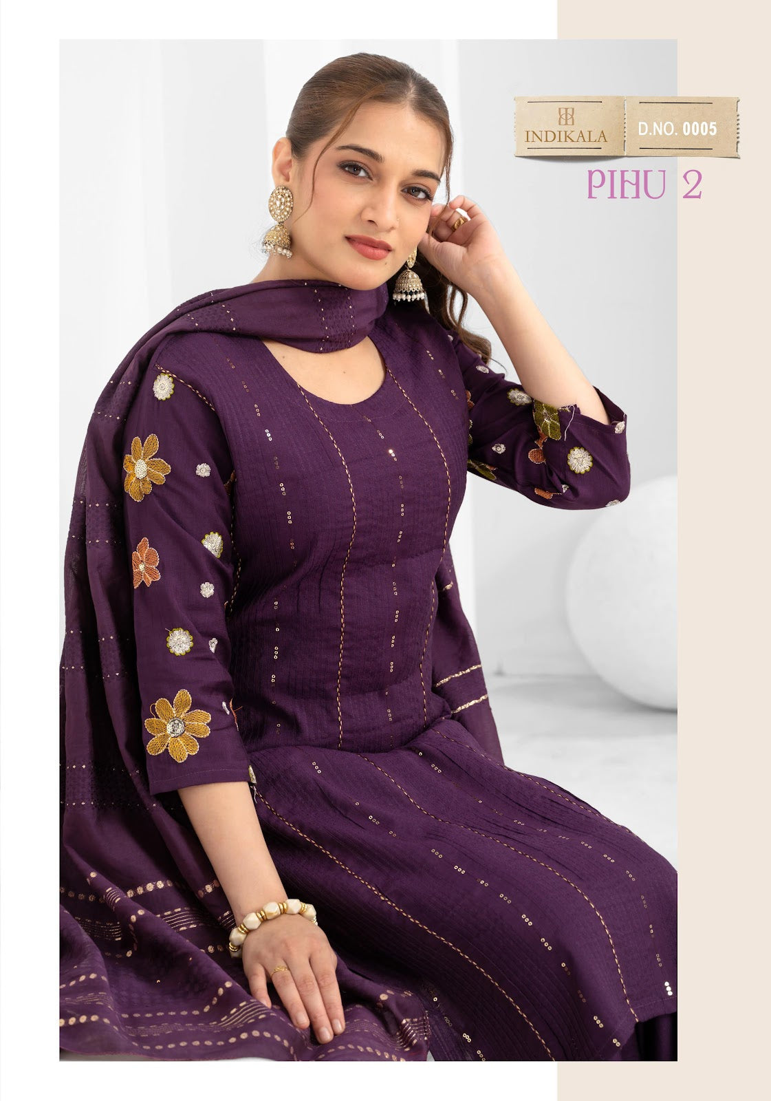 Pihu 2 Indikala Kushal Vetican Readymade Pant Style Suits Wholesale Rate