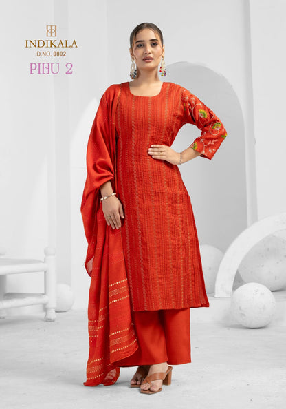 Pihu 2 Indikala Kushal Vetican Readymade Pant Style Suits Wholesale Rate