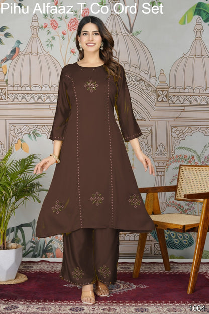 Pihu Alfaaz T Gaji Silk Co Ord Set Wholesaler