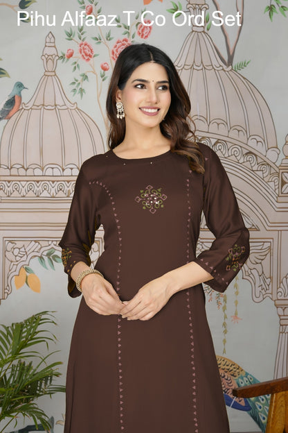 Pihu Alfaaz T Gaji Silk Co Ord Set Wholesaler